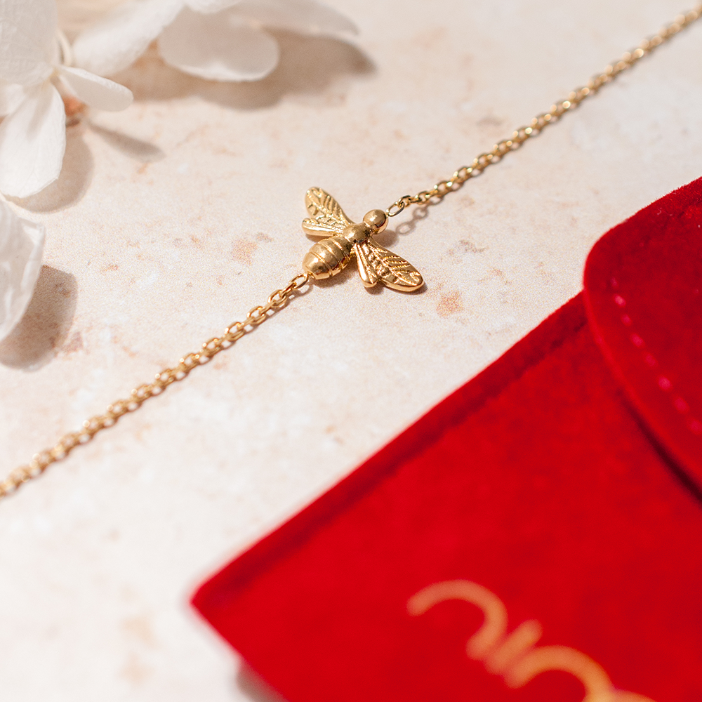 Close up of Been Arabic bracelet