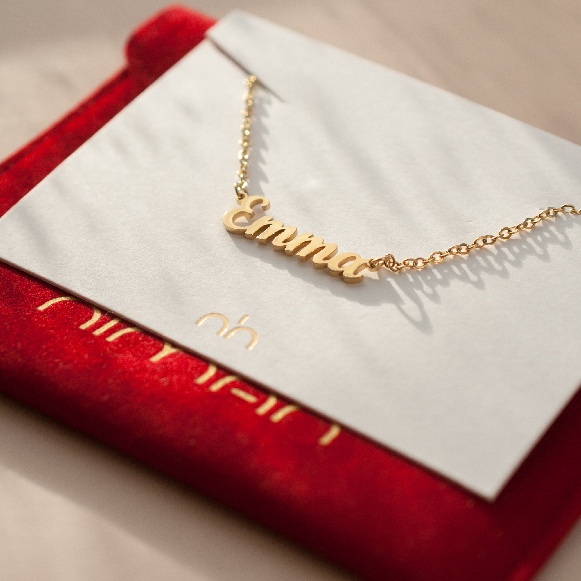 image of "Emma" 18K gold plated English name necklace