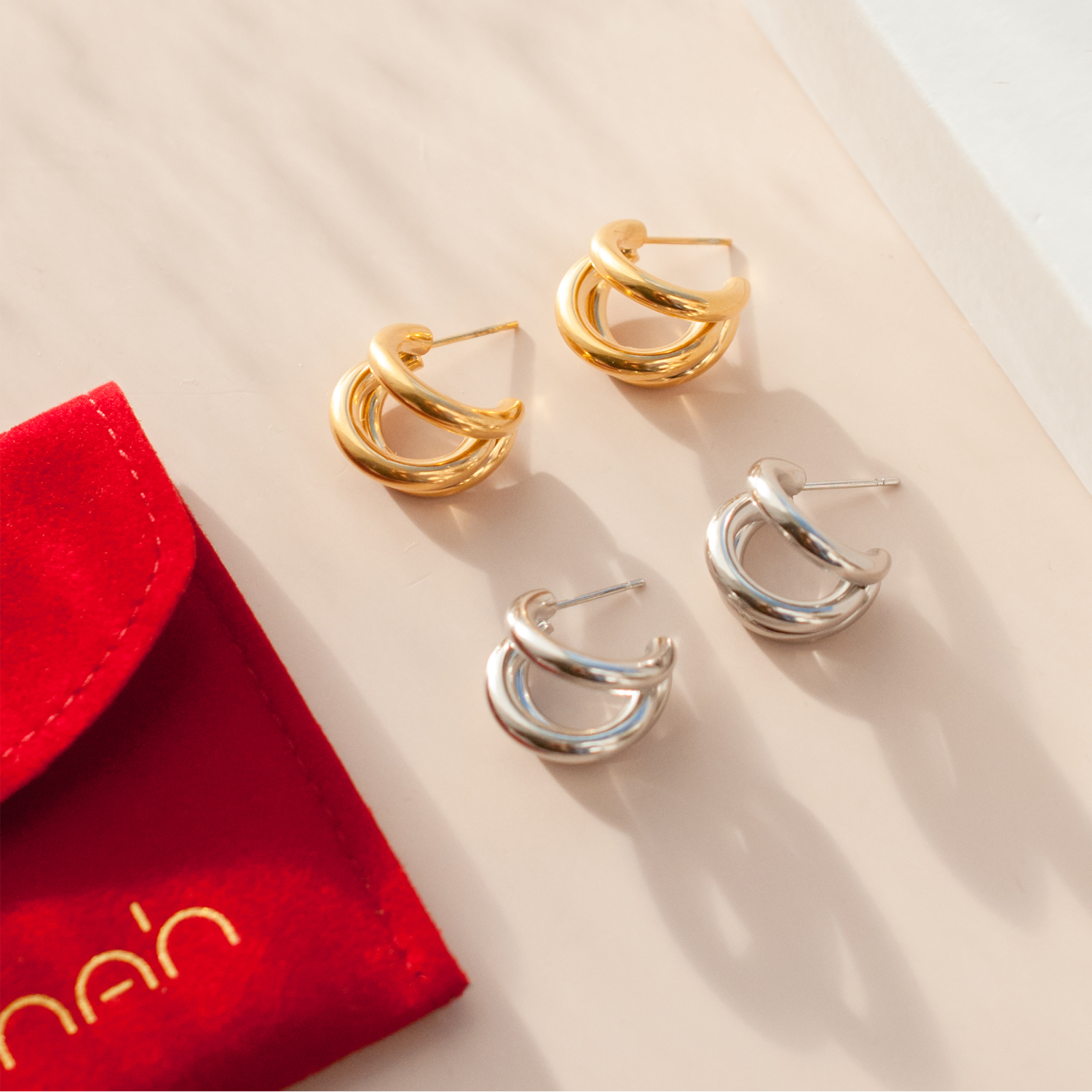 Triple Hoop Earrings