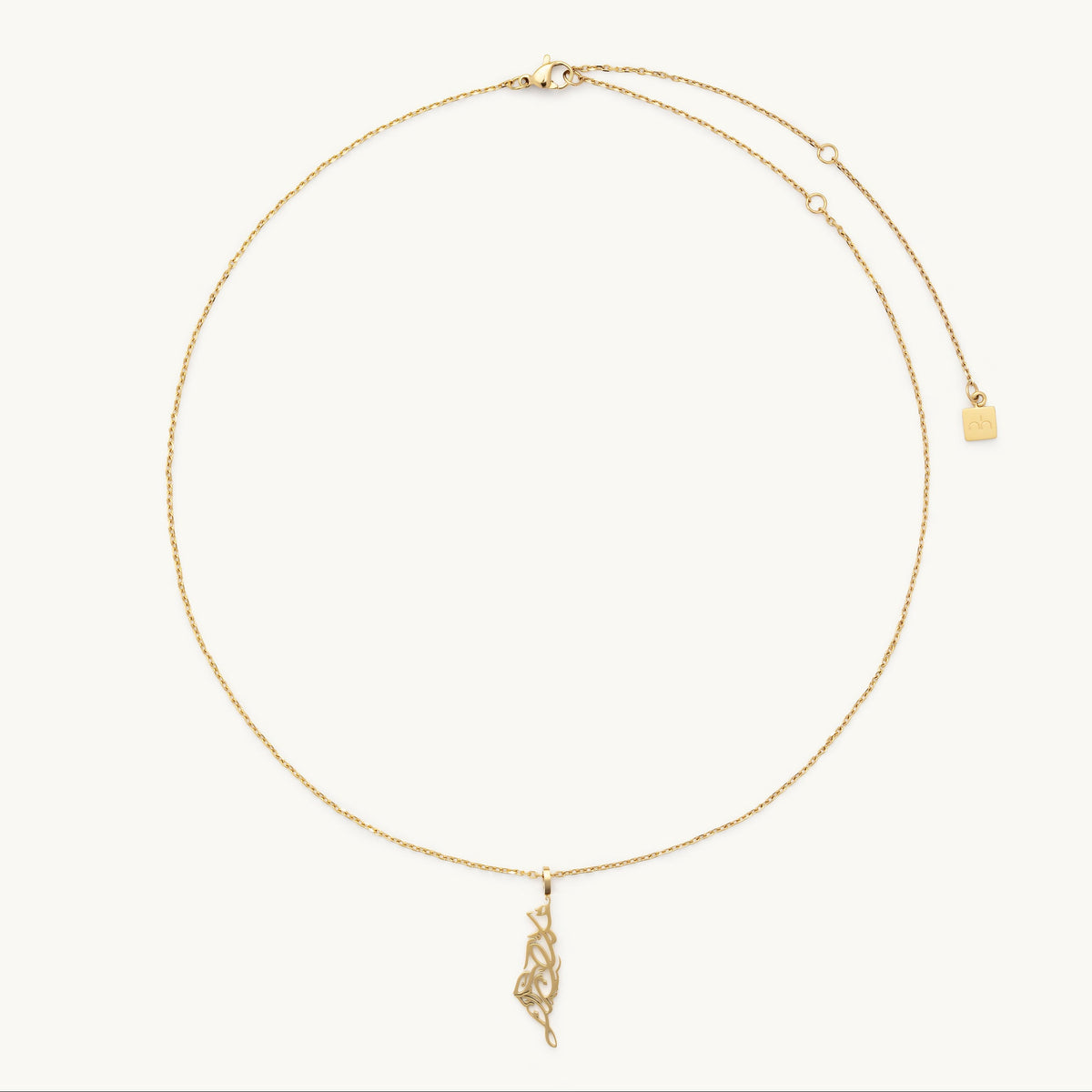 Palestine Map Necklace