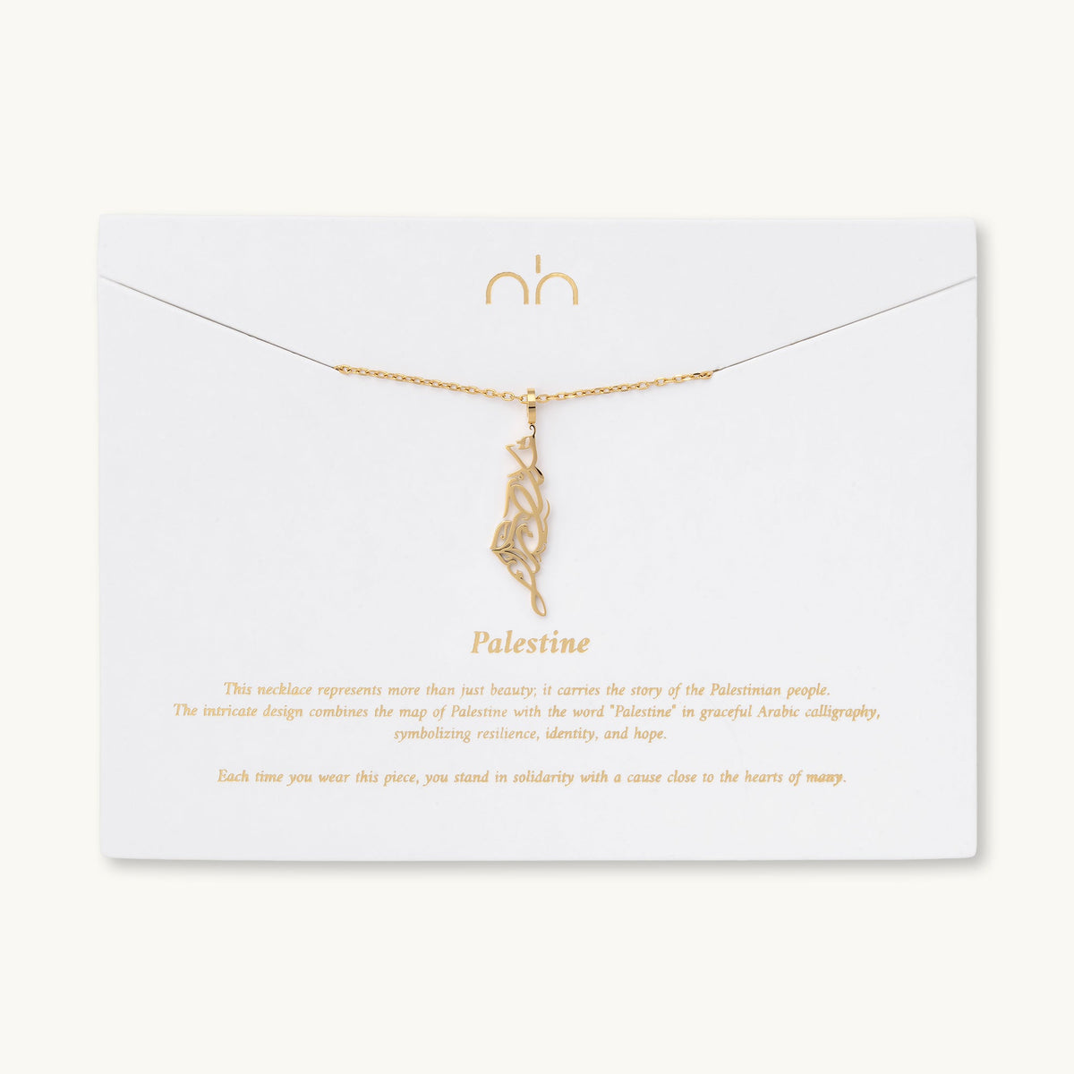 Palestine Map Necklace