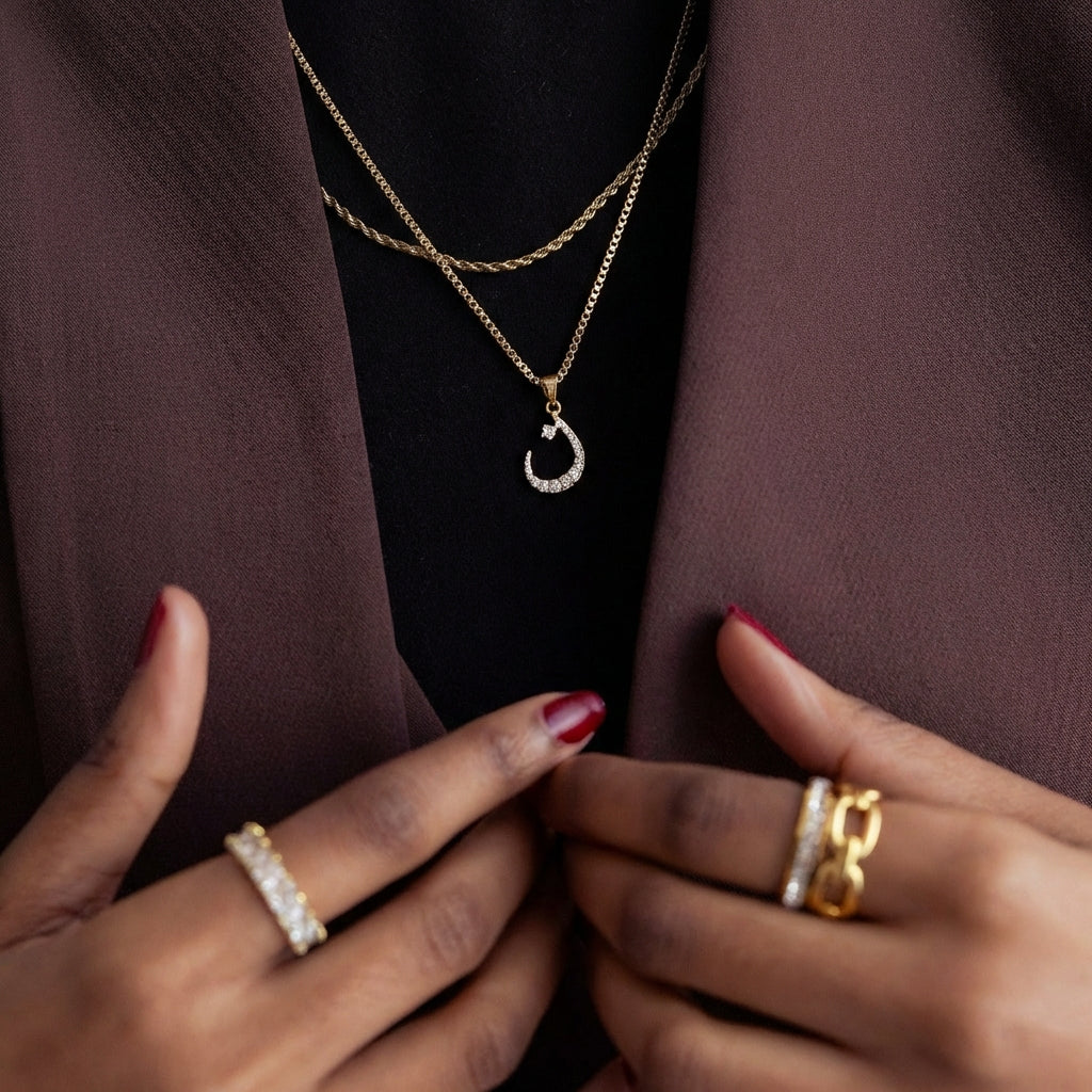 Pavé Letter Necklace