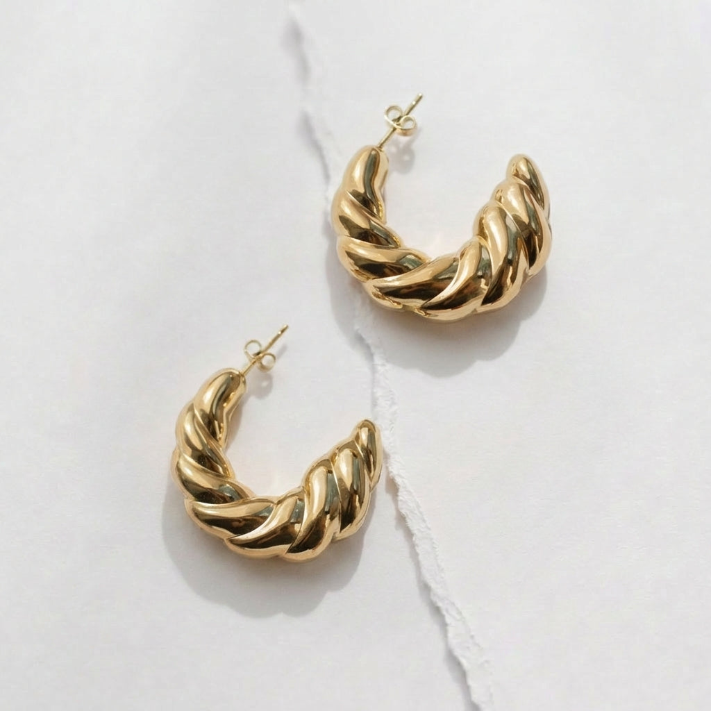 Twist Hoops Earrings