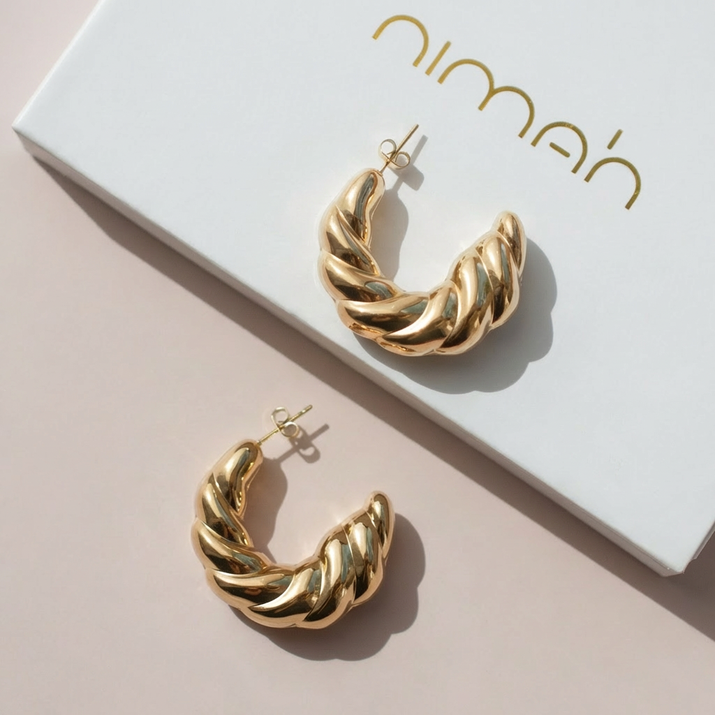 Twist Hoops Earrings