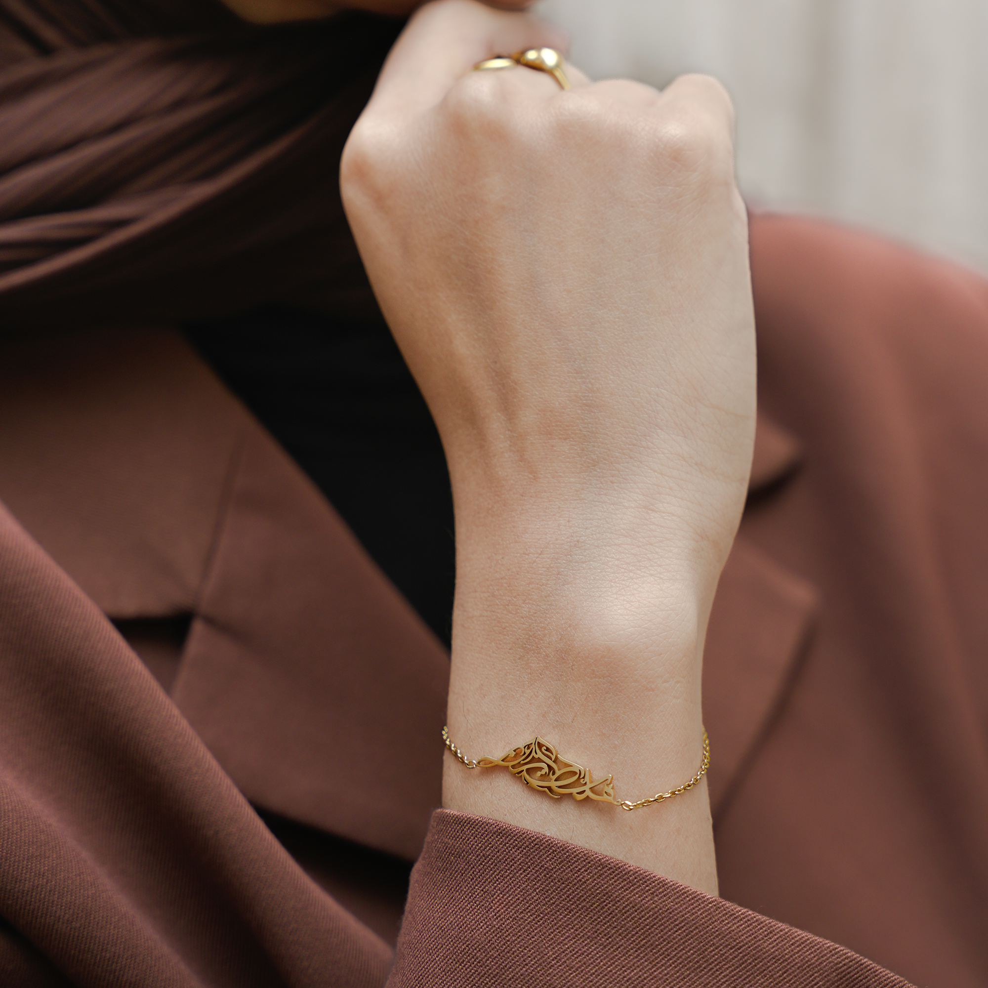 Palestine Map Bracelet